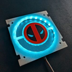 Deadpool 5.25-inch Speaker Inserts for Stern Expression Lights and Speaker Kits - Multicolor Deadpool Logo