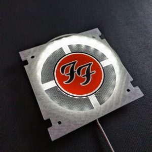 Foo Fighters 5.25-inch Speaker Inserts for Stern Expression Lights and Speaker Kits - Multi Color FF Logo