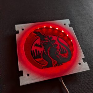 Godzilla 5.25-inch Speaker Inserts for Stern Expression Lights and Speaker Kits - Godzilla and City Silhouette
