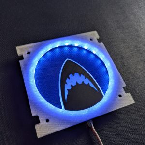 Jaws 5.25-inch Speaker Inserts for Stern Expression Lights and Speaker Kits - Shark Silhouette